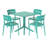 4-Person Outdoor Square Dining Set-1323434463
