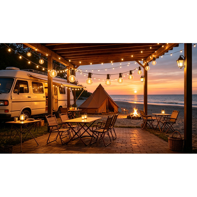 100FT G40 LED String Lights, Dimmable Waterproof, Connectable For Patio