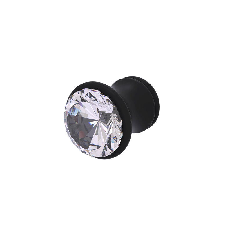 Poignée champignon de 1 po de diamètre Freyja, Noir mat