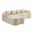 Chenille Fabric Compression Sectional Sofa-1188308816