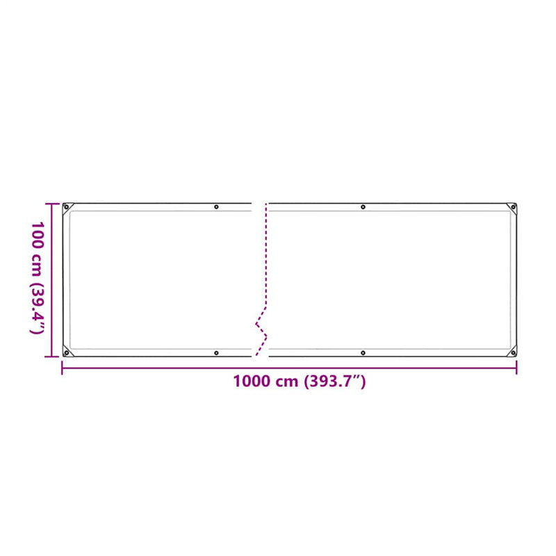 Plant Cover With Eyelets Polyethylene, 100cm H x 1000cm W