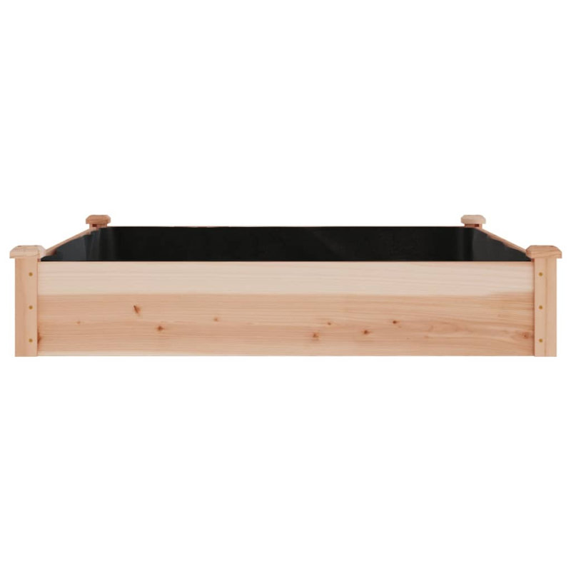 Asela Wood Raised Garden Bed, Natural Pine