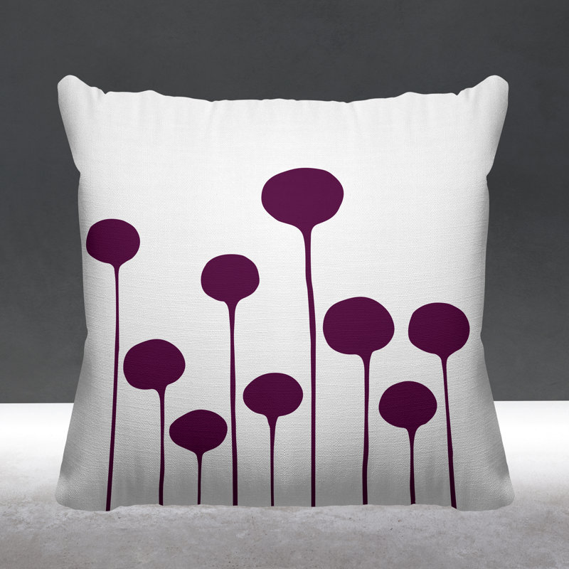 Housse et insert de coussin carré extérieur Courtland, Mauve, L 17 po x H 17 po