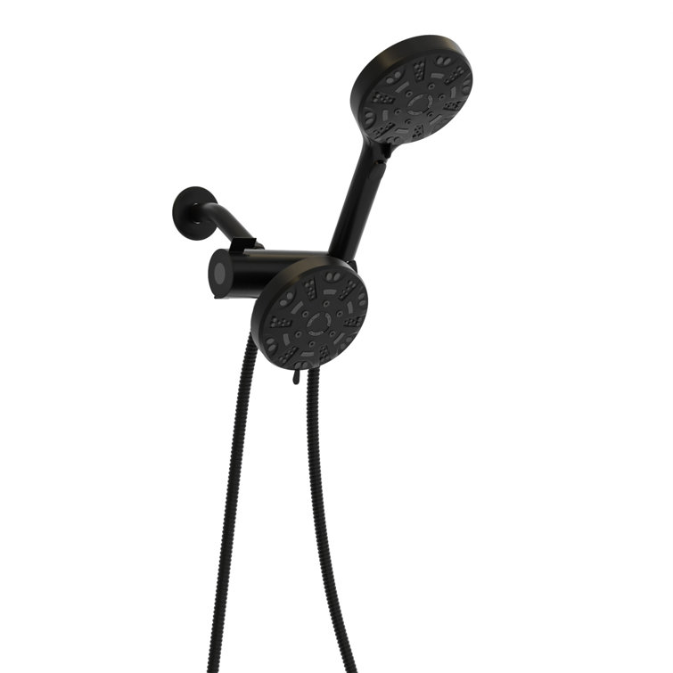 Multi Function Dual Shower Head - Shower System With 4.7" Rain Showerhead, 8-Function Hand Shower