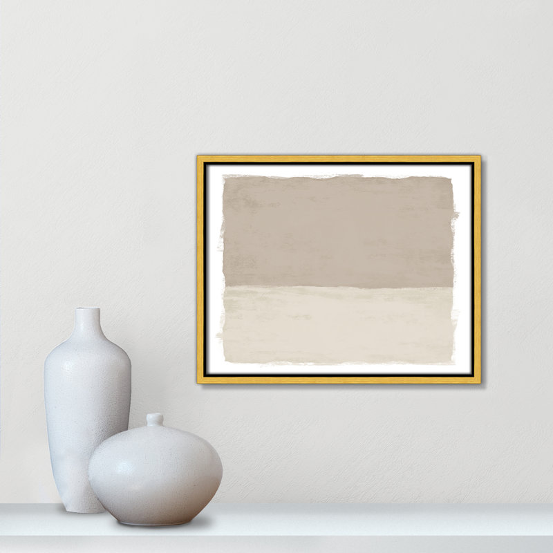 «Silent Sands I», reproduction de paysage par Natalie Carpentieri, 15.5'' W x 12.5'' H, Framed Canvas, Flotteur doré