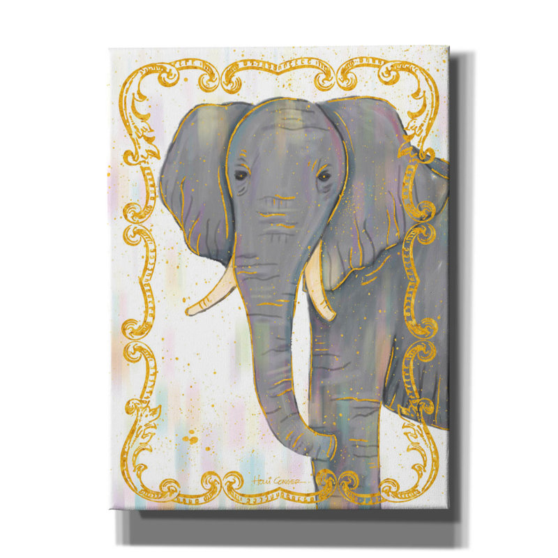 «Gilded Safari 1» par Holli Conger, art mural sur toile, H 54 po x l 40 po x P 1,5 po