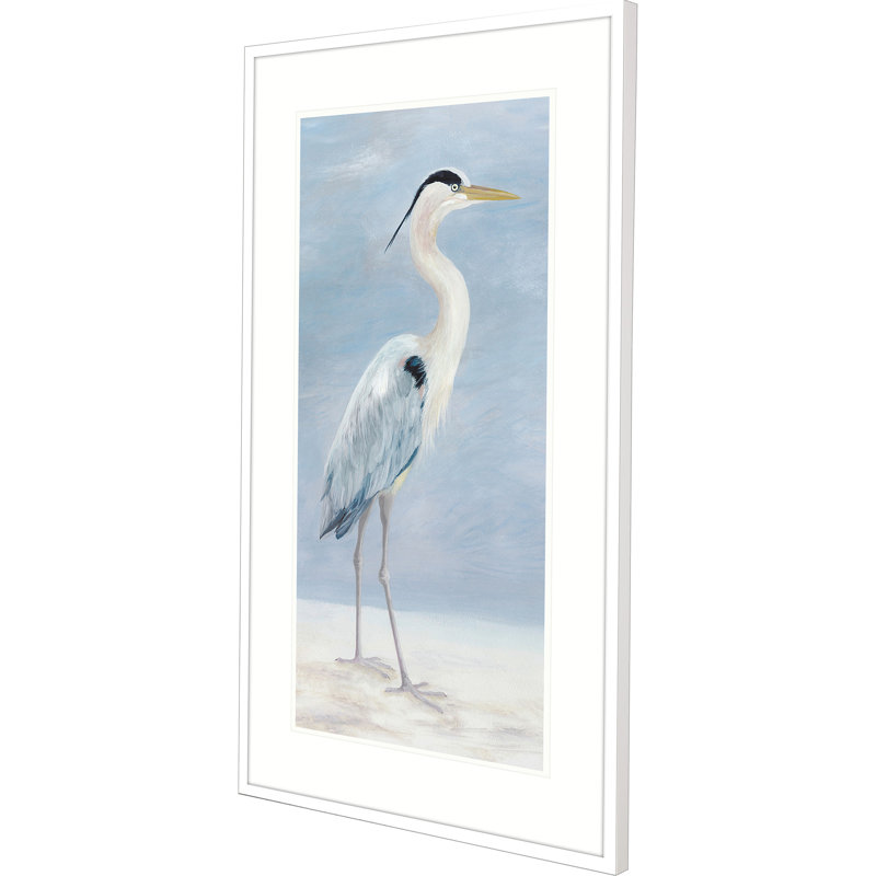 HomeRoots «Coastal Calm I White, reproduction d'art encadrée»