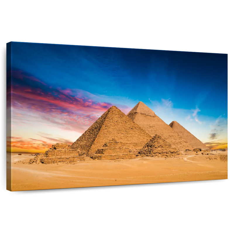 Adella Pyramids At Giza, 20" H x 30" W