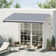 Dakota Fields Polyester Green Cover Retractable Patio Awning