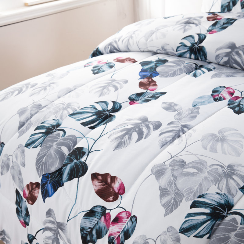 Ensemble d'édredon en duvet d'oie moelleux 2 pièces Marina, Édredon pour lit simple + 1 taie décorative stan