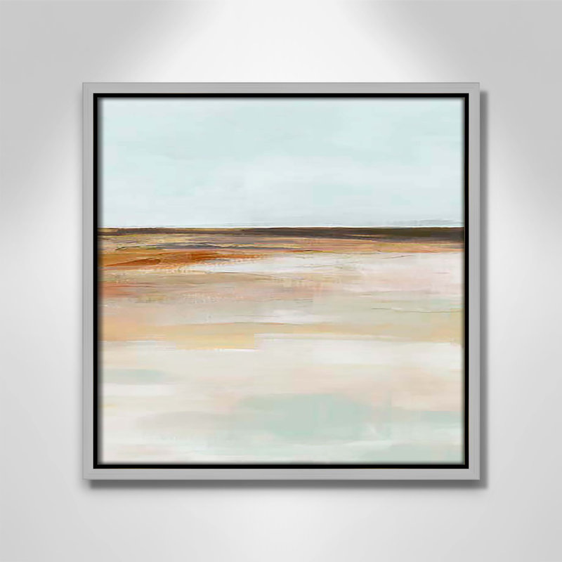 «Coastal Glades II» par Ian C, H 13,5 po x l 13,5 po x P 2 po, Encadrement argenté