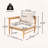 Outdoor Acacia Wood Left-Arm Sofa