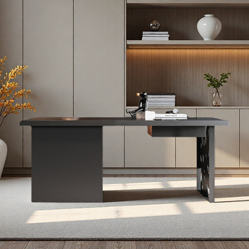 Solid wood desk for simple office storage, 29.53" H x 55.12" W x 27.56" D