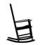 Chaise berçante d'extérieur en bois massif Abasi