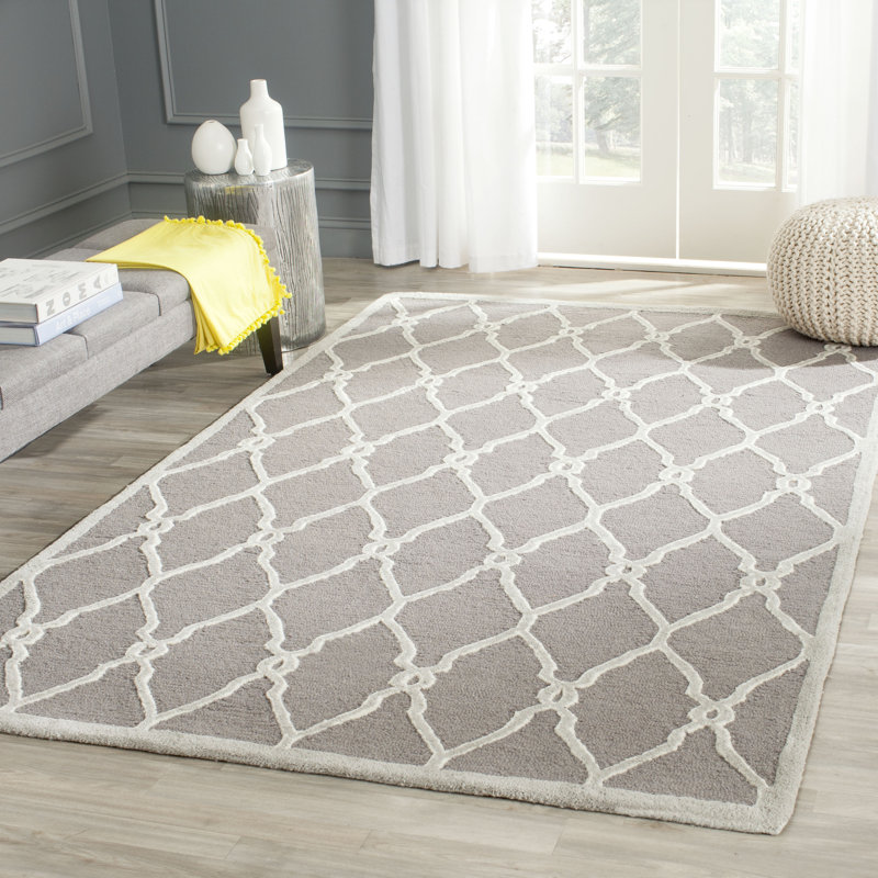 Albatross Geometric Wool Hand Woven Area Rug, Rectangle 122 x 183 cm