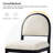 Paterson Curved-Back Armless Fabric Counter Stool With Solid Wood Frame-722556186