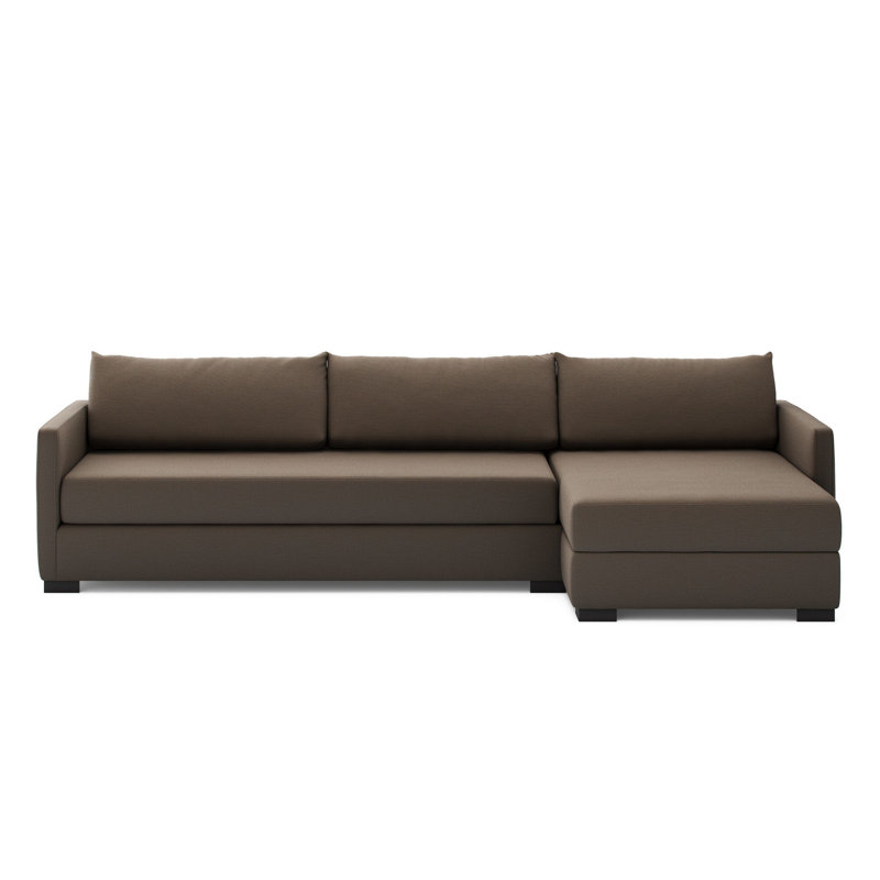 Wickham Sofa & Chaise, Crypton Nomad Snow Polyester Blend, Right Hand Facing