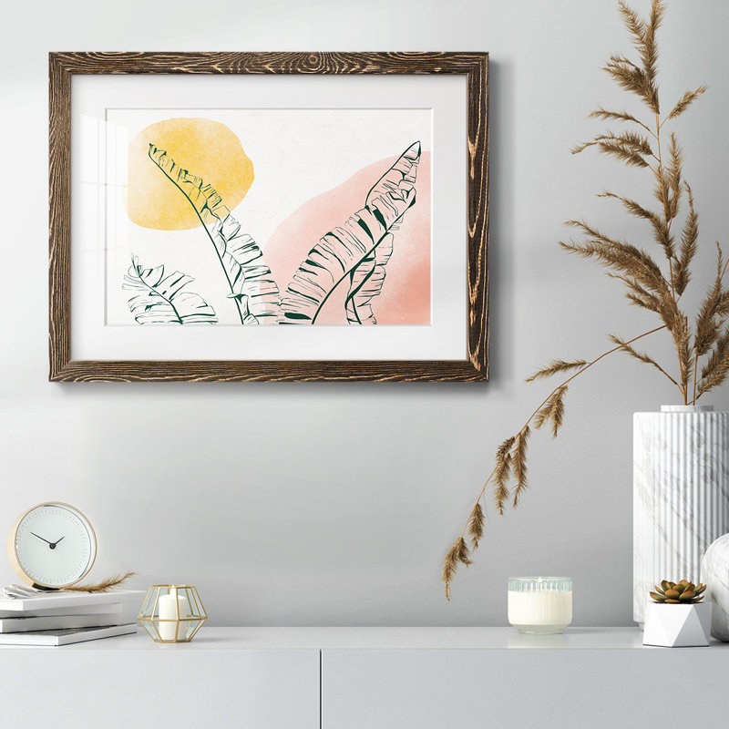 «Summer Warmth II», reproduction d'art encadrée, H 28 po x l 42 po x P 1,5 po, Noyer