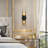 2-Light 22.4"H Modern Black Gold Cylinder Wall Sconce Bath Vanity Light