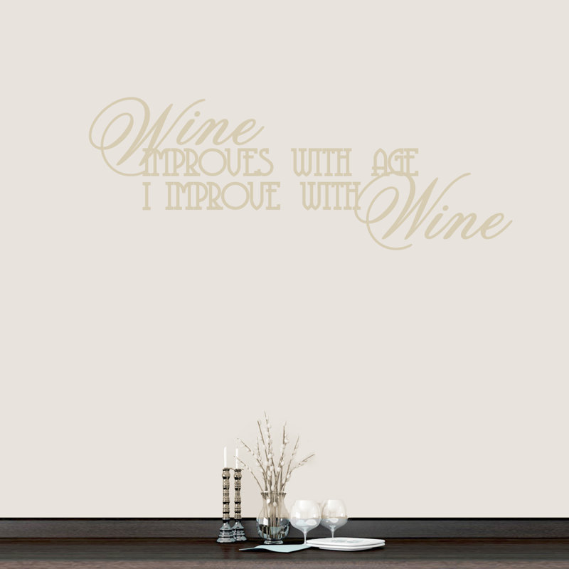 Décalcomanie murale à vin, Beige clair