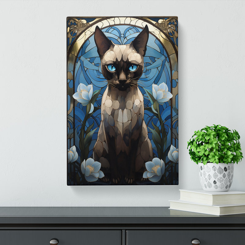 Siamese Cat No.2 - No Frame Print, 76cm H x 50cm W x 3cm D