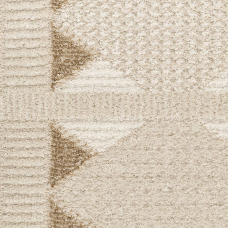 Ebern Designs Reimann Taupe Modern Indoor Rug, Runner 2' x 6'