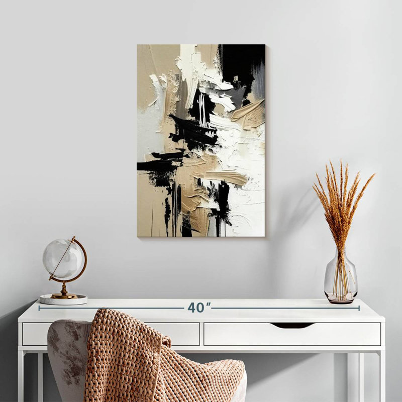 Avery texturé abstrait II, H 24 po x l 16 po