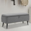Polyester Upholstered Storage Bench-1810592258