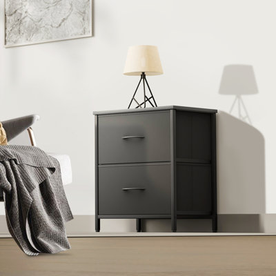 Dresser, Nightstand with 2 Fabric Drawers for Bedroom, Entryway, Living Room