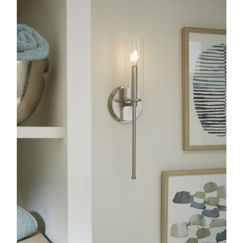 Abat-jour cylindrique en verre transparent