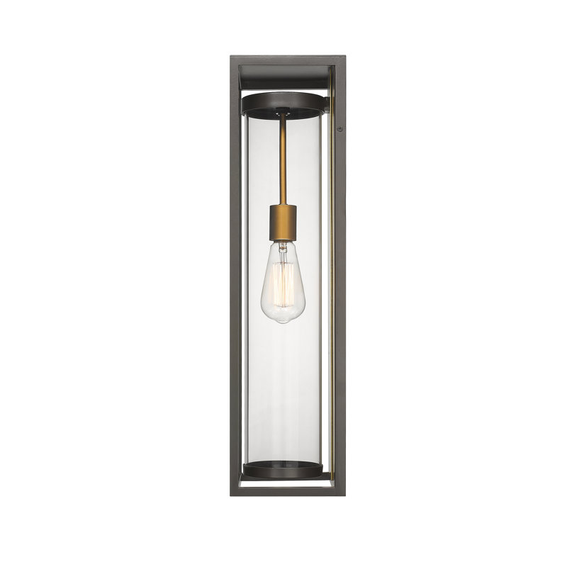 Belote Wall Light, Bronze/Brass, 24.25" H x 8" W x 6.25" D