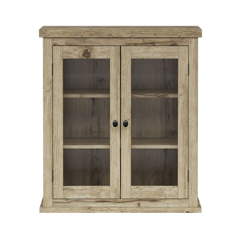 Donovan Wall Cabinet With 2 Doors Light Oak