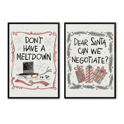 Ensemble de 2 estampes du Père Noël
