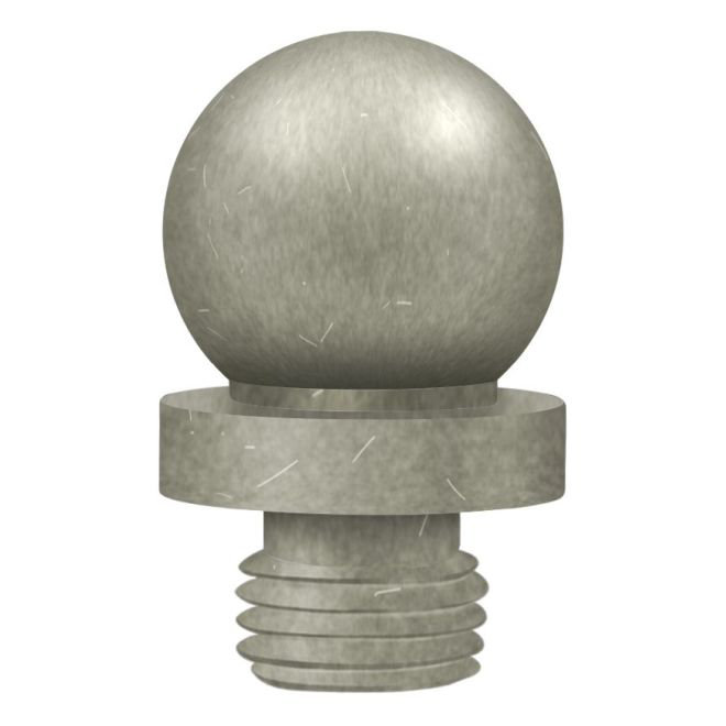 Pointe de charnière centre-boule, Blanc, bronze clair