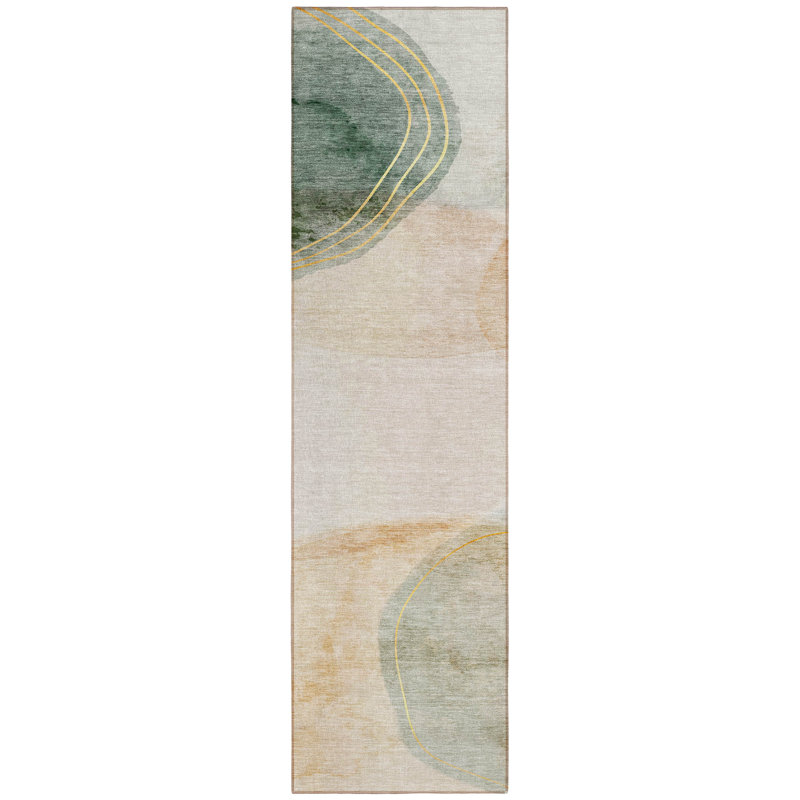 Blakelie Washable Abstract Indoor / Outdoor Rug, Runner 2'3" x 7'6"