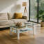 Table basse de salon en verre trempé transparent, 2 couches-599796751