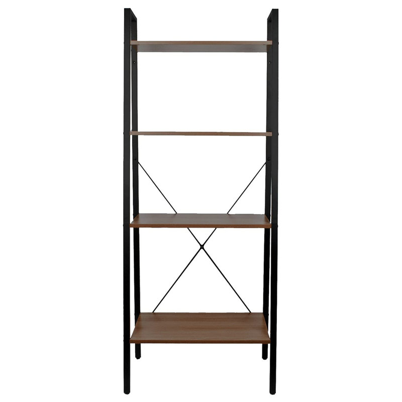 Jordann 147cm H x 60cm W Ladder Bookcase, Dark Brown