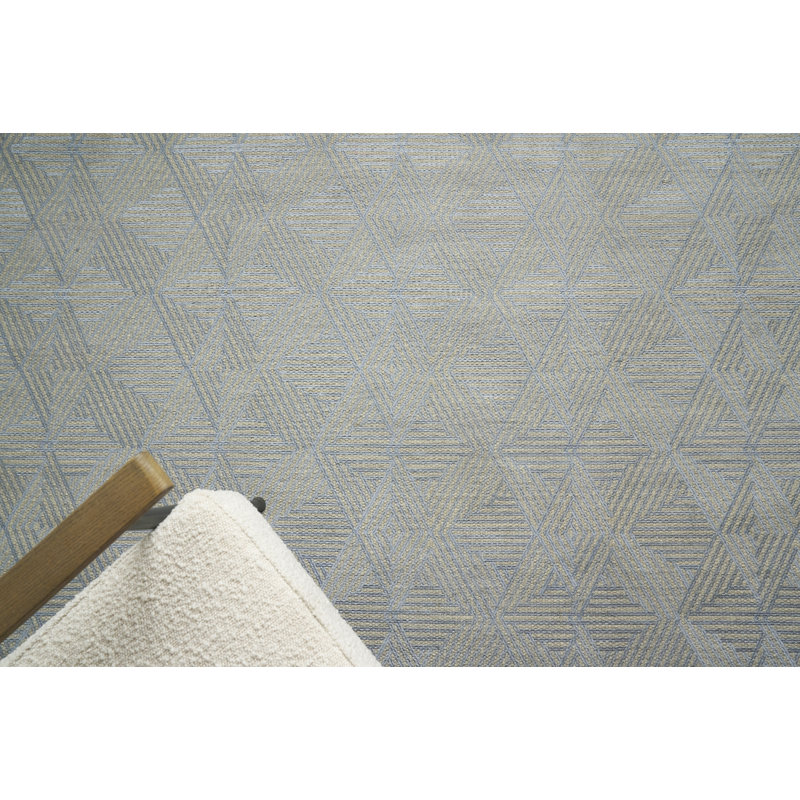 Pavilion Wool Geometric Area Rug in Ivory, Rectangle 10' x 13'6"