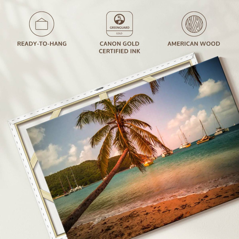 Tobago Cays Gillard Palm, 32" H x 48" W