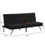Bed In Black With Wood Frame And Stainless Leg For Extra Support 2 Seat Breathable Cushion-1372126960