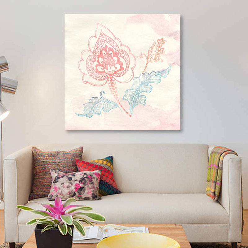 «Eastern Boho II» par Wild Apple Portfolio - impression sur toile tendue, H 18 po x l 18 po x P 1,5 po, Toile avec cadre noir