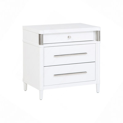 3-Drawer Nightstand With Felt Lined Top Drawer