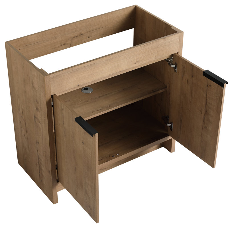 Armoire de salle de bain moderne 36 "avec amplement d'espace intérieur - chêne imitation Bvb02436imo