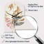 Or et blanc Philodendron feuille II - horloge florale en métal de forme unique, horloge murale-104241704