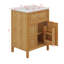 Meuble-lavabo de 24 po avec lavabo, tiroir basculant, supports de rangement et tablette réglable-1707296558