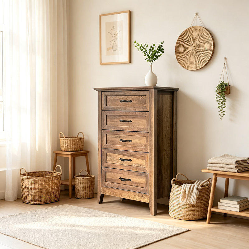 70 cm W Chest of 5 Drawers