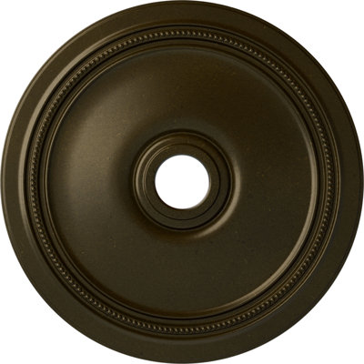 Endurathane Diane Ceiling Medallion, 24"OD x 3 5/8"ID x 1 1/4"P (Fits Canopies up to 6 1/4"), Hand-Painted Green Gold Finish