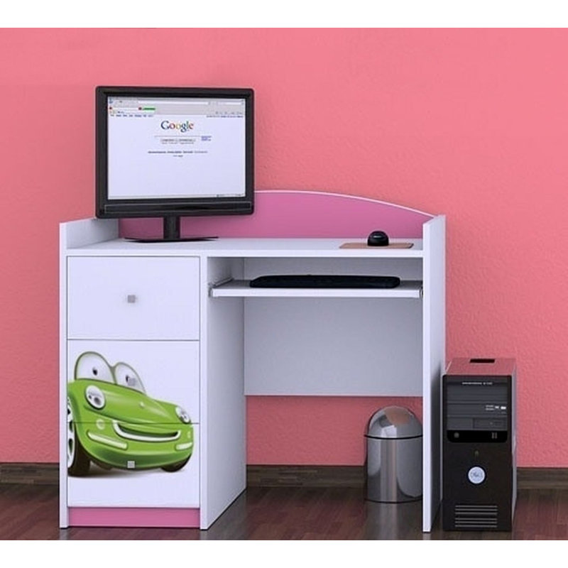 Severine 100cm Computer Desk, Pink