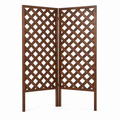 76"H 100% Cedar Wood Lattice Panel Trellis