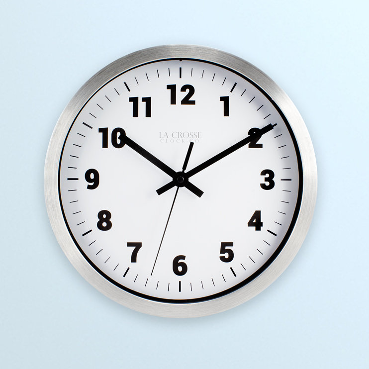 Weigel Metal Wall Clock, White